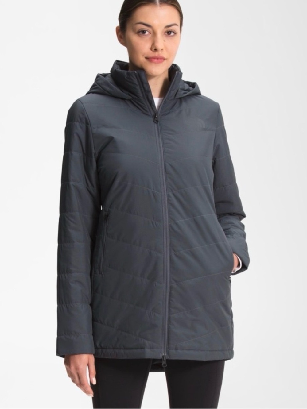 The North Face Women's Hooded Packable Jacket in Black Size Small